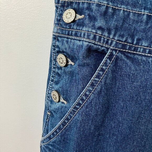 Vintage Johnny Q Overalls Womens S Dungaree Blue Denim Bib Carpenter - Picture 3 of 13